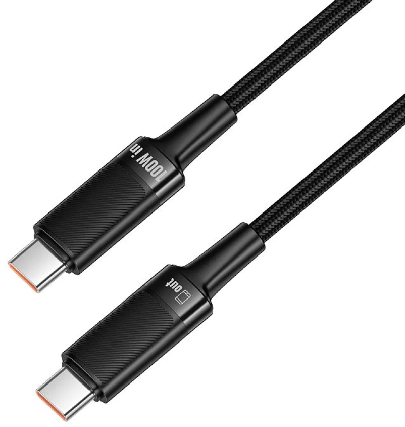 Kabel do przesyłania danych i ładowania USB-C - USB-C HOCO U153 Extreme, 100W, 1,2m, czarny