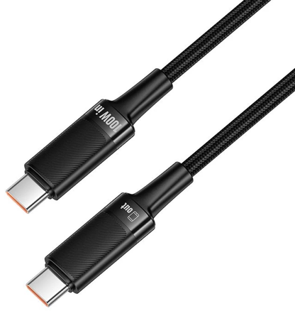 Kabel do przesyłania danych i ładowania USB-C - USB-C HOCO U153 Extreme, 100W, 1,2m, czarny