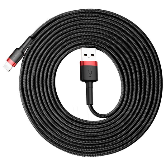 Kabel do danych i ładowania USB-A - Lightning Baseus Cafule, 18W, 3m, Czerwony CALKLF-R91