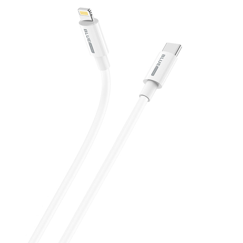 Kabel USB-C - Lightning do ładowania i transmisji danych BLUE Power BBX36, 18 W, 1 m, biały