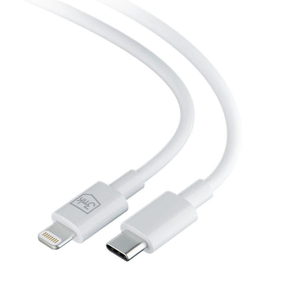 Kabel do ładowania i transmisji danych USB-C - Lightning 3MK Hyper, 20 W, 1,2 m, biały 