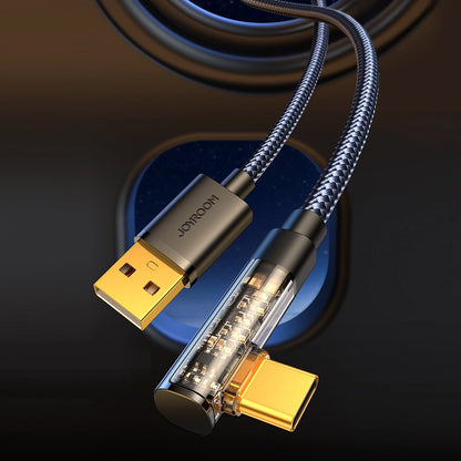 Kabel do danych i ładowania USB-A - USB-C Joyroom S-UC027A6 Angled, 60W, 1.2m, Czarny