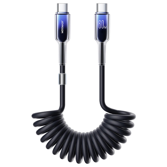 Kabel do danych i ładowania USB-C - USB-C Joyroom S-A43 Crystal, 60W, 1,5m, Czarny