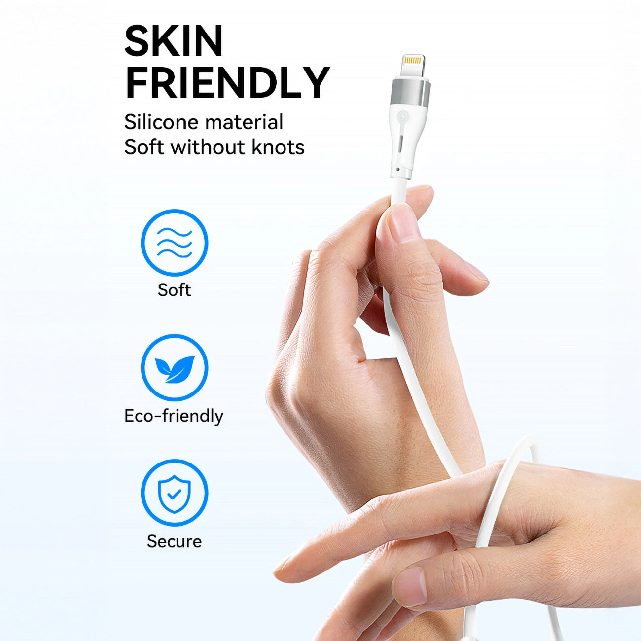 Kabel do danych i ładowania USB-C - Lightning WZK WSTCL1, 27W, 1m, Biały