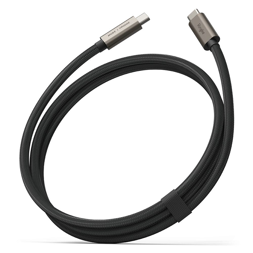 Kabel USB-C do USB-C Ringke 2X2, 240W, 1m, Czarny