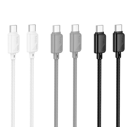 Kabel do danych i ładowania USB-C - USB-C HOCO X113, 60W, 1m, Czarny