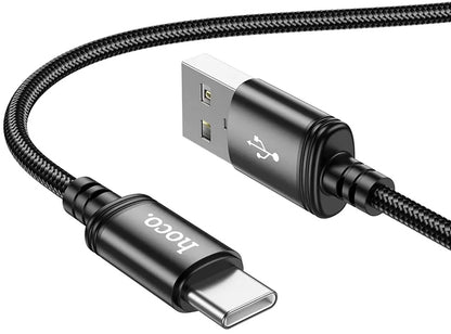 USB-A to USB-C Data and Charging Cable HOCO X89, 18W, 2m, Black