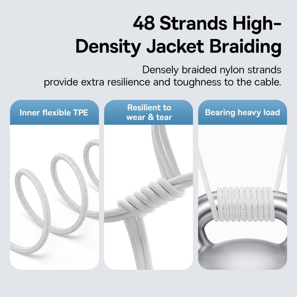 Kabel do danych i ładowania USB-C - Lightning Baseus Gem, 20W, 1m, Biały P10373001211-00
