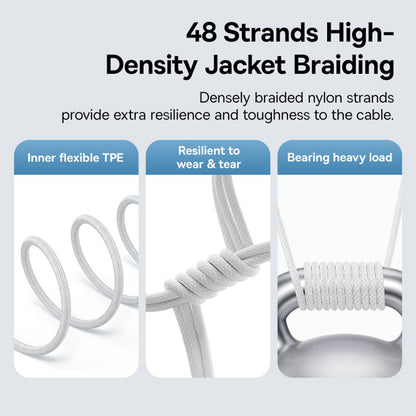 Kabel do danych i ładowania USB-C - Lightning Baseus Gem, 20W, 1m, Biały P10373001211-00