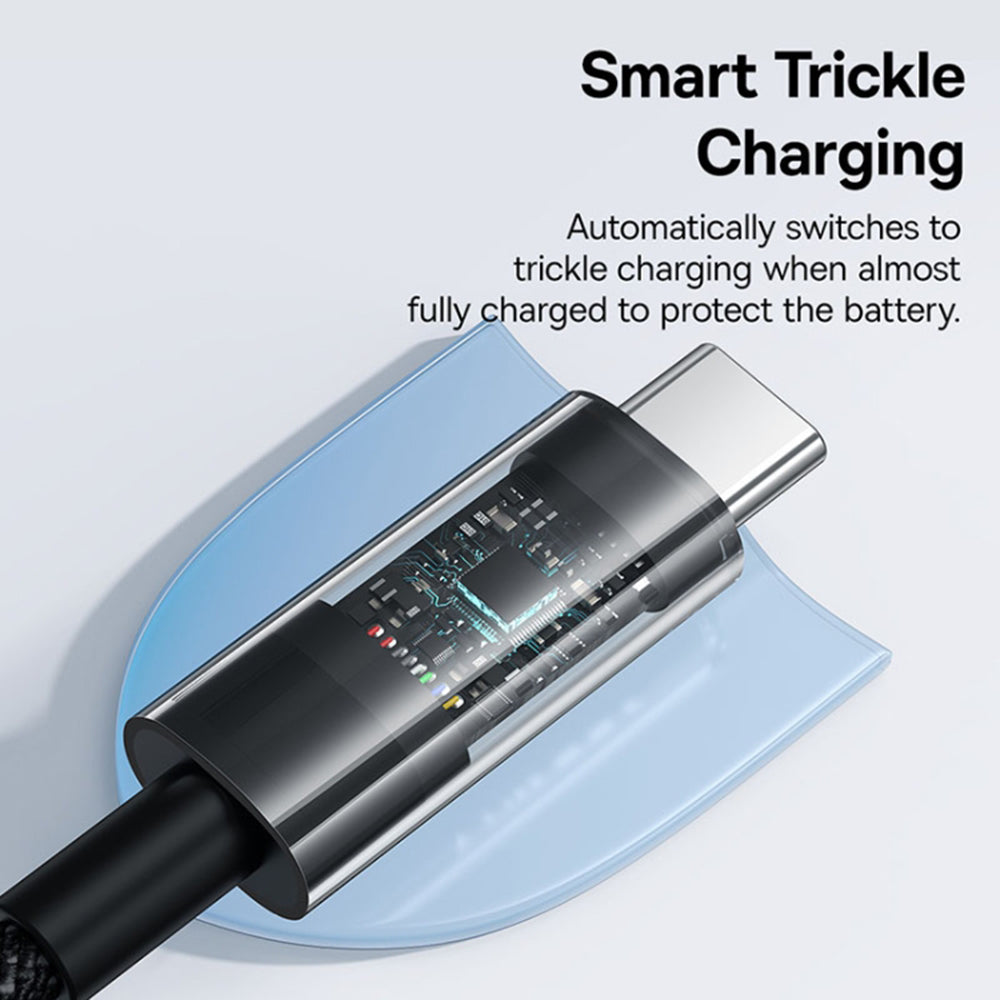 Kabel USB-C - USB-C Baseus Gem do danych i ładowania, 100W, 2m, Czarny P10373000111-01