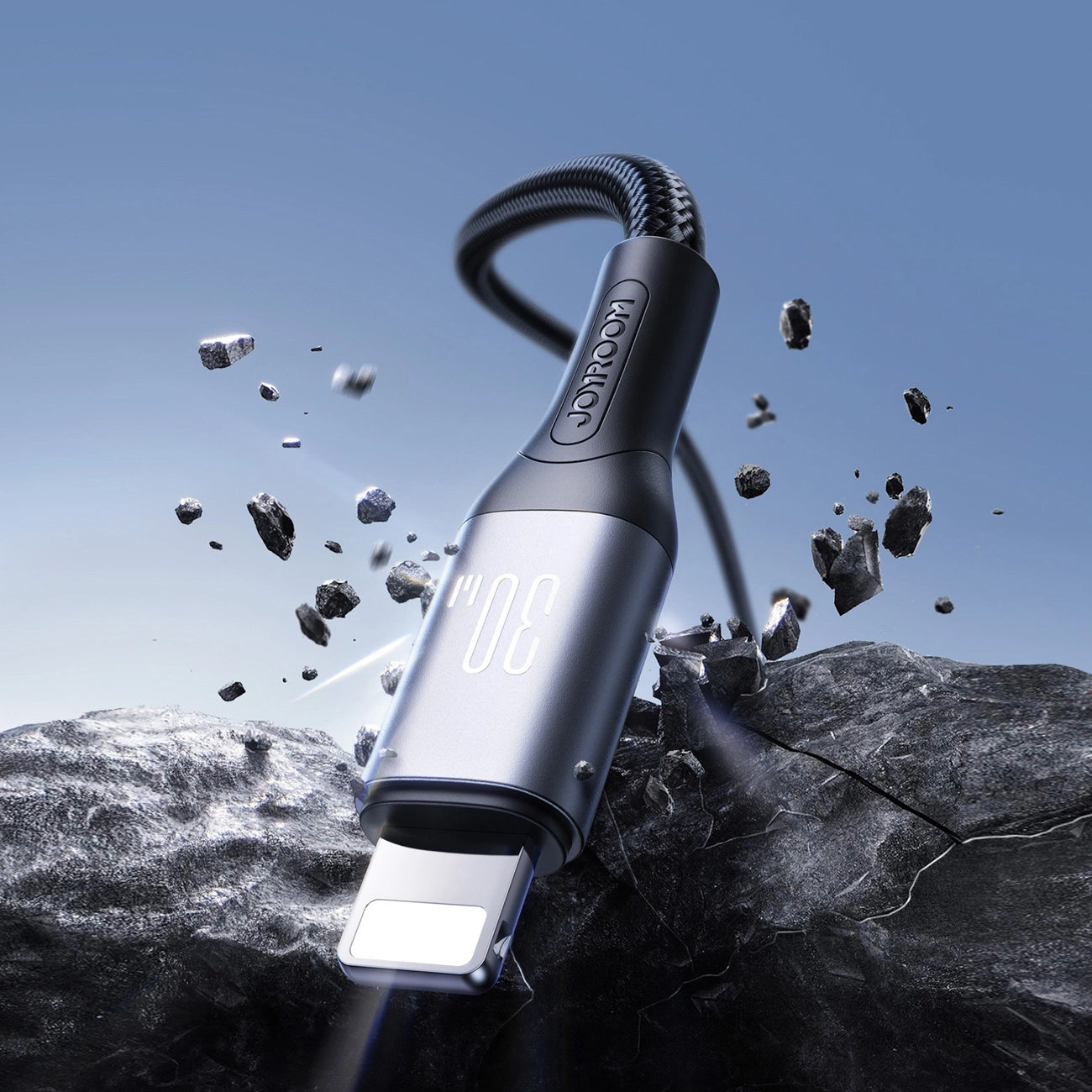 Kabel do danych i ładowania USB-C - Lightning Joyroom S-A28 Flash, 30W, 1m, Czarny