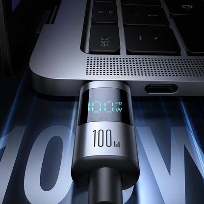 Kabel do danych i ładowania USB-C - USB-C Joyroom S-A16 Pro Prism Display, 100W, 1,2m, Czarny