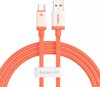 Kabel do danych i ładowania USB-A - USB-C Baseus Zero Degree Series, 100W, 2m, Czerwony