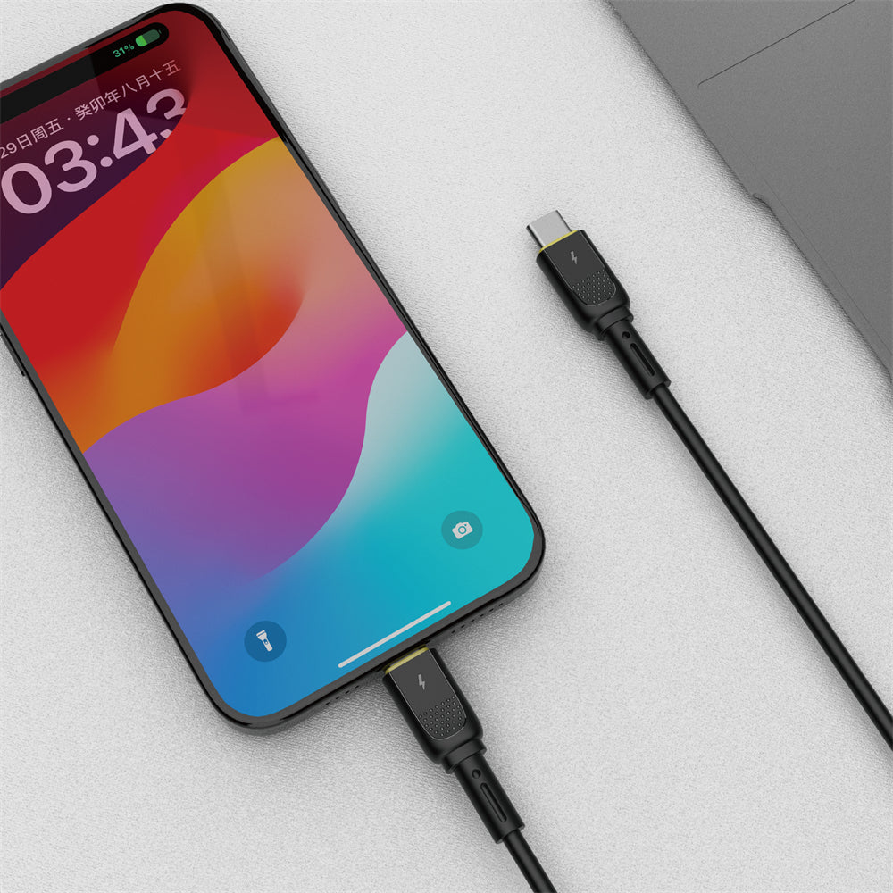 Kabel do danych i ładowania USB-C - USB-C WiWu Wi-C034, 60W, 1.2m, Czarny