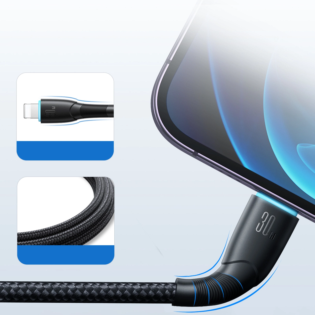 Kabel do danych i ładowania USB-C - Lightning Joyroom S-A32, 30W, 1m, Czarny