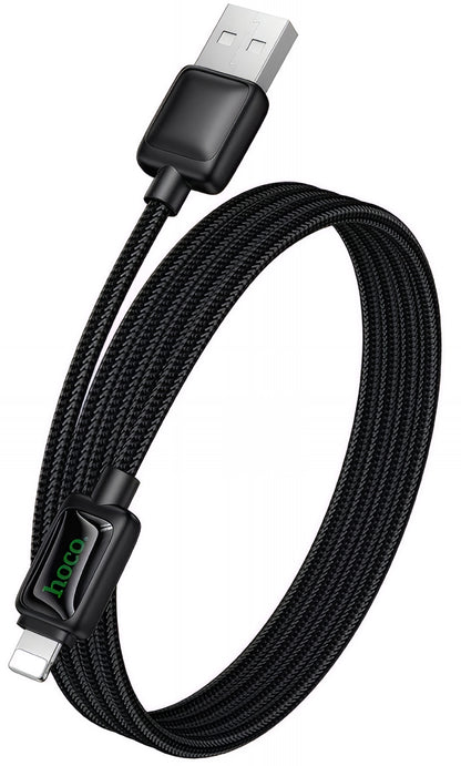 Kabel do danych i ładowania USB-A - Lightning HOCO U146, 12W, 1.2m, Czarny