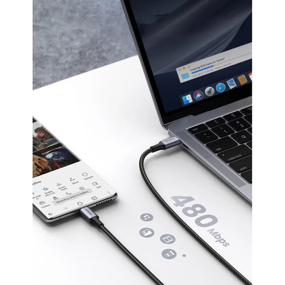 Kabel do danych i ładowania USB-C - USB-C UGREEN US316, 100W, 0,5m, Szary