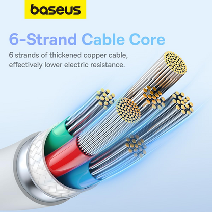 Kabel do danych i ładowania USB-C - USB-C Baseus Pudding, 100W, 1.2m, Biały P10355702221-00