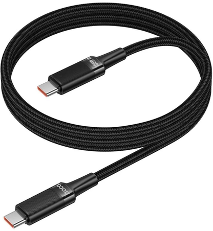 Kabel do przesyłania danych i ładowania USB-C - USB-C HOCO U153 Extreme, 100W, 1,2m, czarny
