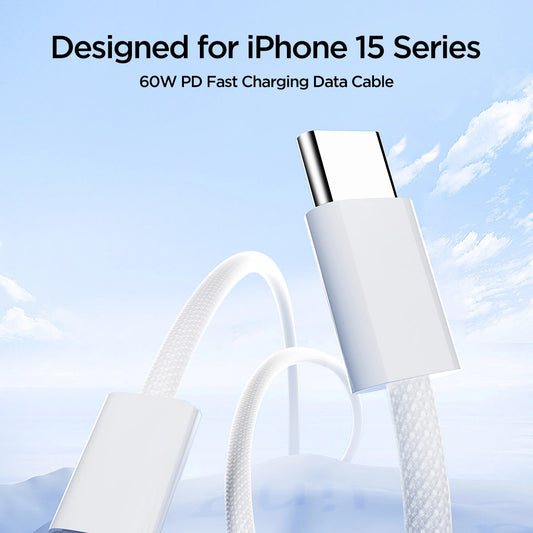 Kabel USB-C do ładowania i transmisji danych - USB-C Joyroom S-A45, 60W, 1m, biały 