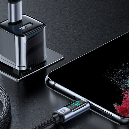 Kabel do danych i ładowania USB-C - USB-C Joyroom S-A16 Prism Display, 100W, 1.2m, Czarny