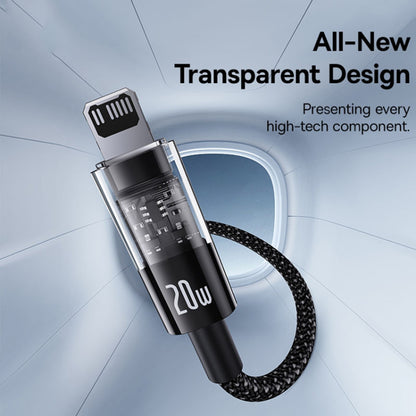 Kabel do danych i ładowania USB-C - Lightning Baseus Gem, 20W, 2m, Czarny P10373001111-01