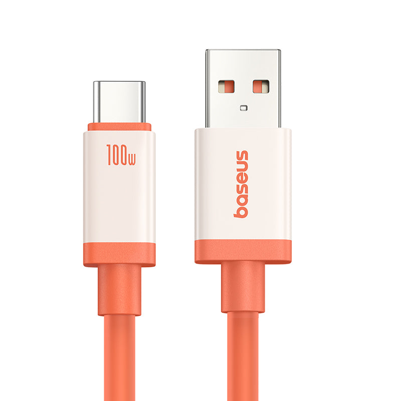 Kabel do danych i ładowania USB-A - USB-C Baseus Zero Degree Series, 100W, 2m, Czerwony