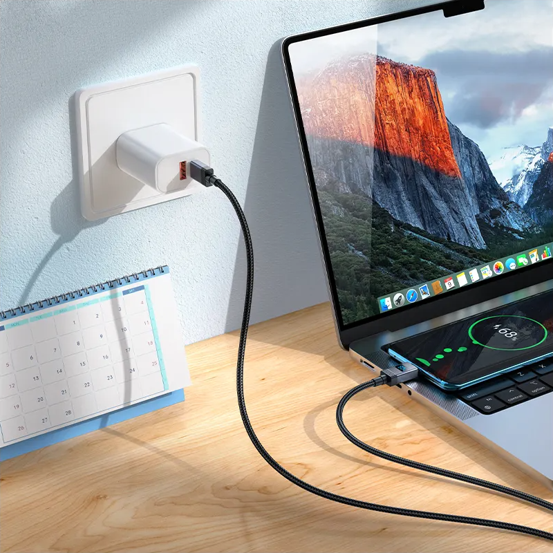 Kabel do danych i ładowania USB-C - USB-C HOCO X118 Display, 60W, 1m, Czarny