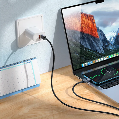 Kabel do danych i ładowania USB-C - USB-C HOCO X118 Display, 60W, 1m, Czarny