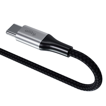 Kabel do danych i ładowania USB-C - USB-C Allity. AUC-01, 100W, 2m, Czarny
