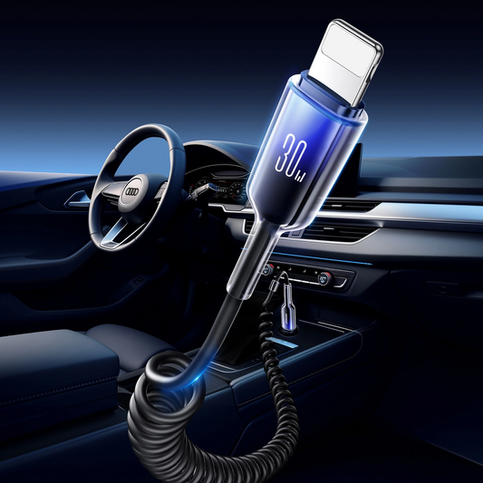 Kabel do danych i ładowania USB-C - Lightning Joyroom S-A43 Crystal, 30W, 1,5m, Czarny