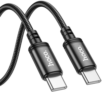 Kabel do danych i ładowania USB-C - USB-C HOCO X91, 60W, 3m, Czarny