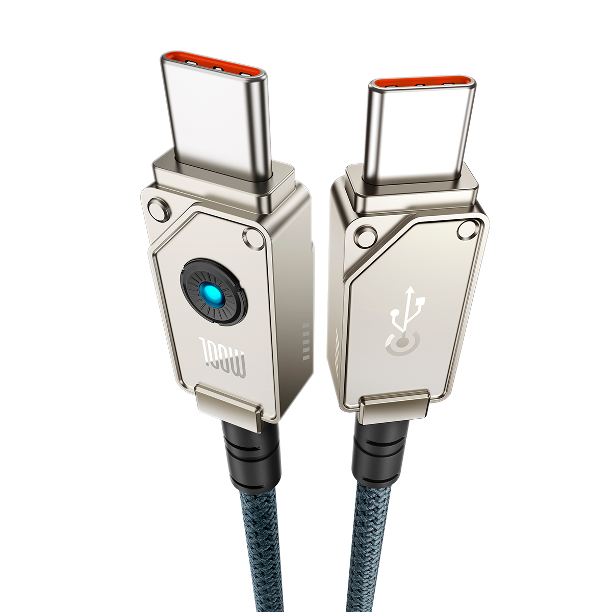 Kabel do danych i ładowania USB-C - USB-C Baseus Unbreakable, 100W, 2m, Biały P10355800221-01