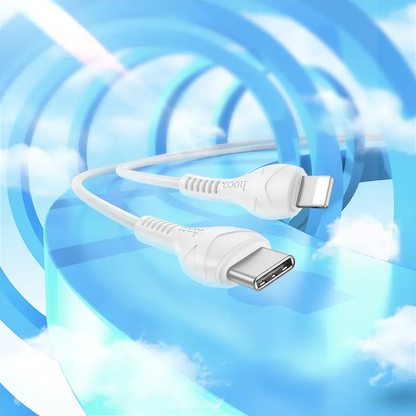 USB-C to Lightning Data and Charging Cable HOCO X37, 27W, 1m, White