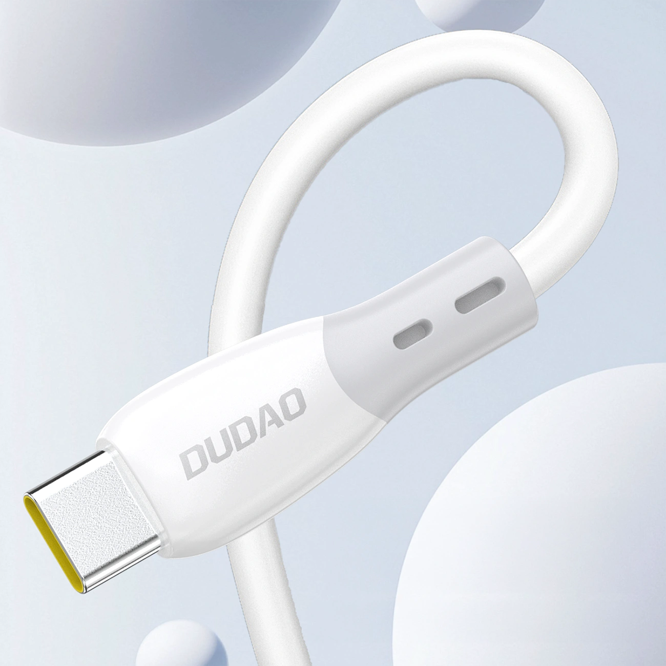 USB-C Data and Charging Cable - USB-C Dudao L25SC, 60W, 1m, White