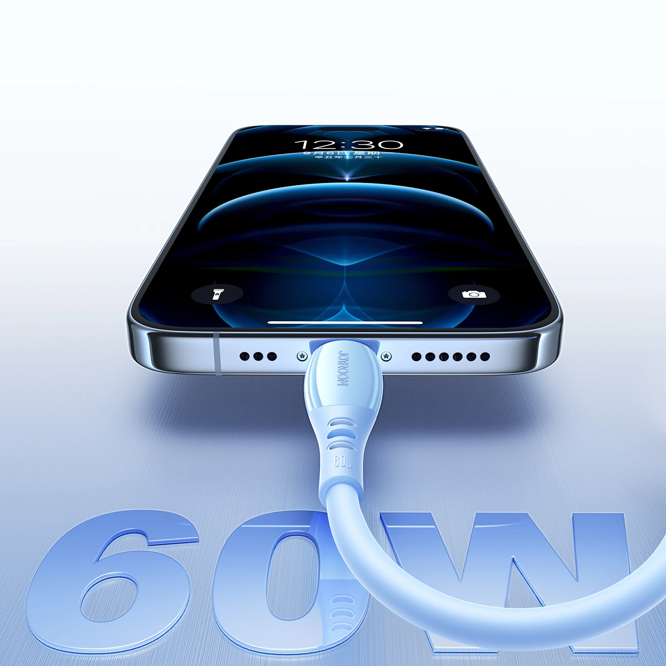 Kabel do danych i ładowania USB-C - USB-C Joyroom S-A59 Vibrant, 60W, 1.2m, Niebieski