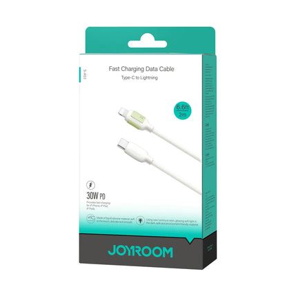 Kabel do danych i ładowania USB-C - Lightning Joyroom S-A53, 30W, 2m, Beżowy