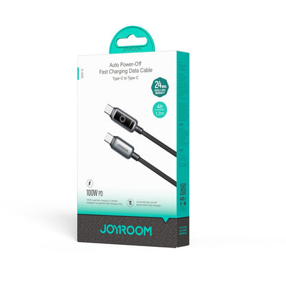 Kabel do danych i ładowania USB-C - USB-C Joyroom S-A55 StarFlight Display, 100W, 1.2m, Czarny