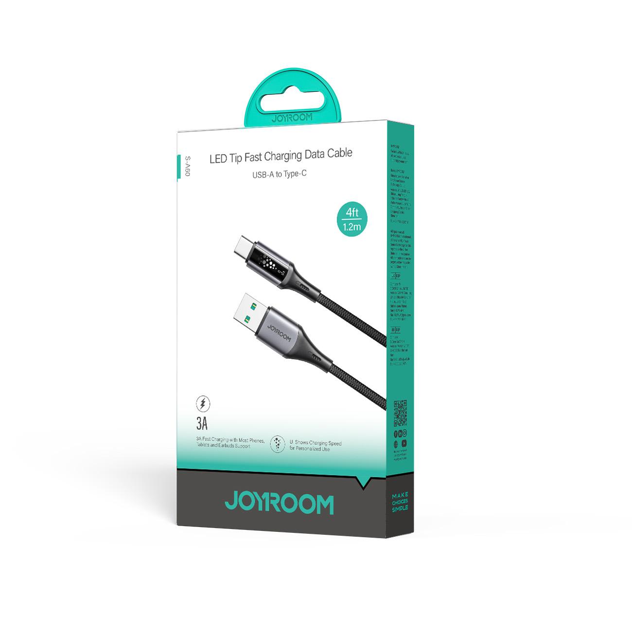 Kabel do danych i ładowania USB-A - USB-C Joyroom S-A60 StarTalk, 18W, 1.2m, Czarny