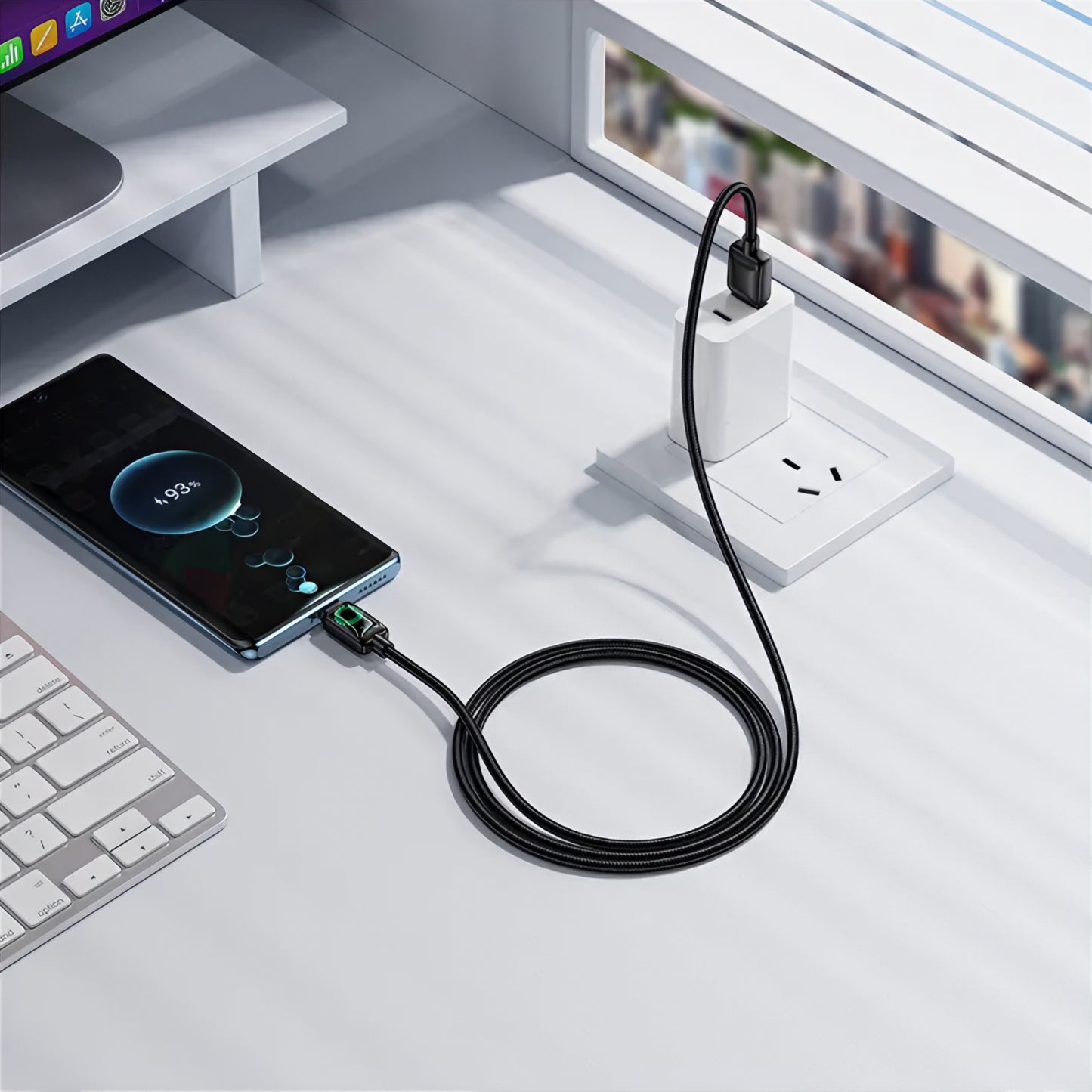 Kabel do danych i ładowania USB-A - USB-C HOCO U146, 36W, 1.2m, Czarny