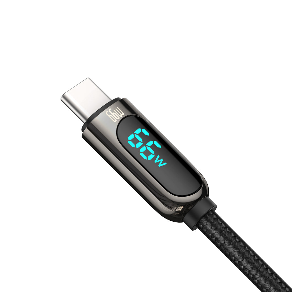 Kabel do Transmisji Danych i Ładowania USB-A - USB-C Baseus Display, 66W, 2m, Czarny CASX020101