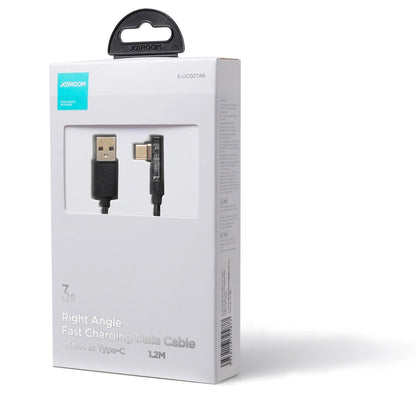 Kabel do danych i ładowania USB-A - USB-C Joyroom S-UC027A6 Angled, 60W, 1.2m, Czarny