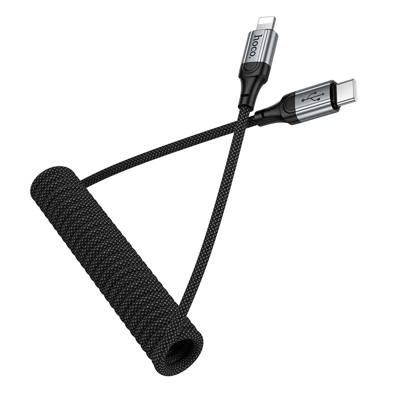 Kabel do danych i ładowania USB-C - Lightning HOCO X121, 27W, 1.5m, Czarny