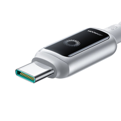 Kabel do danych i ładowania USB-C - USB-C Joyroom S-A55 StarFlight Display, 100W, 1.2m, Biały