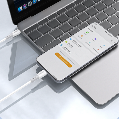 Kabel do danych i ładowania USB-C - USB-C Dudao L25SC, 60W, 2m, Biały