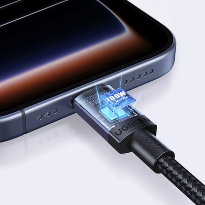 Kabel do przesyłania danych i ładowania USB-C - USB-C UGREEN, 100W, 2m, czarny