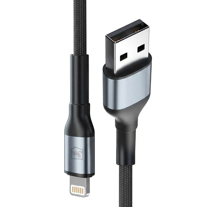 Kabel do danych i ładowania USB-A - Lightning 3MK Hyper N, 12W, 1m, Czarny