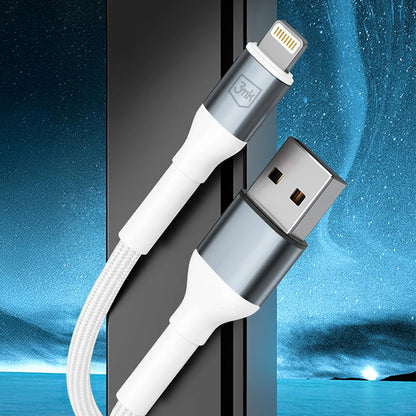 Kabel do danych i ładowania USB-A - Lightning 3MK Hyper N, 12W, 2m, Biały
