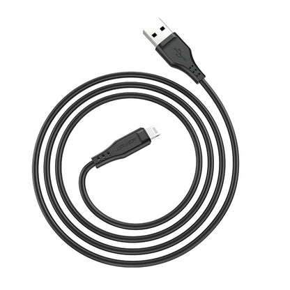 USB-A to Lightning Data and Charging Cable Acefast C3-02, 18W, 1.2m, White