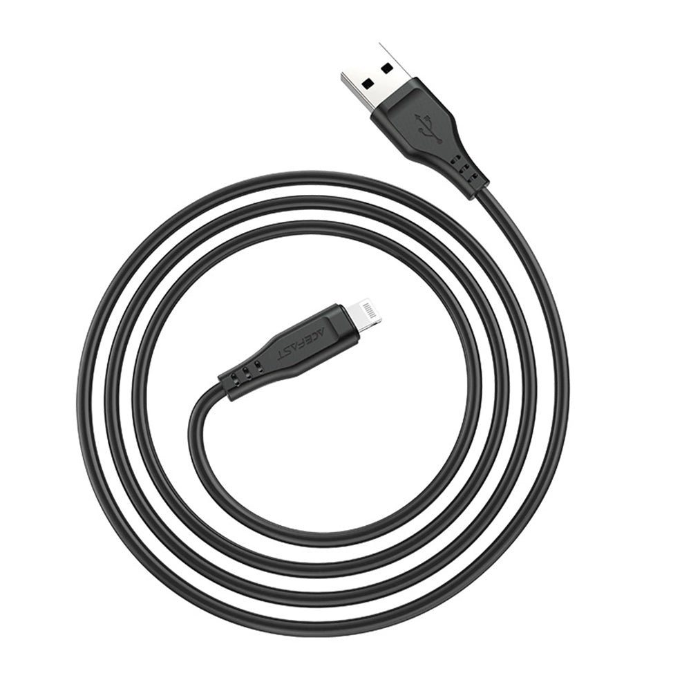 Kabel do danych i ładowania USB-A - Lightning Acefast C3-02, 18W, 1.2m, Czarny